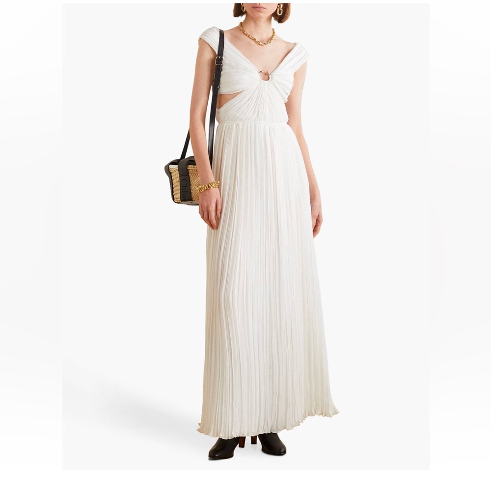 Chloe Cutout pleated silk-chiffon gown - Picture 2 of 4